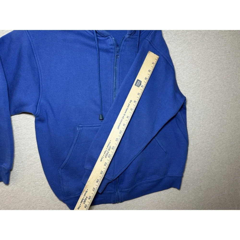 Vos Sports Mickey Mouse Blue Zip Up Sweater With Hood Blue Junior Size 18 Xl